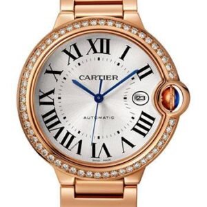Cartier Ballon Bleu de Cartier Watch - 42 mm Pink Gold Case - Diamond Bezel - WJBB0038