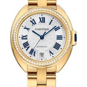 Cartier Cle de Cartier Watch - 35 mm Yellow Gold Diamond Case - Effect Dial - WJCL0023