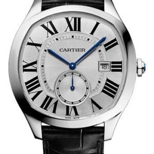 Cartier Drive de Cartier Watch - 40 mm Steel Case - Silvered Dial - Black Alligator Strap - WSNM0004
