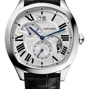 Cartier Drive de Cartier - 40 mm Large Date - Silvered Dial - Black Alligator Strap - WSNM0005