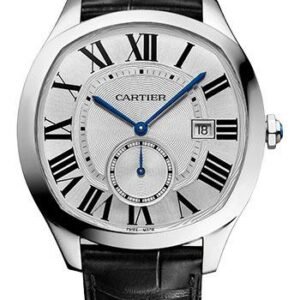 Cartier Drive de Cartier Watch - 40 mm x 41 mm Steel Case - Silvered Dial - Black Alligator Strap - WSNM0015