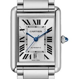 Cartier Tank Must Watch - 41 mm x 31 mm Steel Case - Silvered Dial - Bracelet - WSTA0053