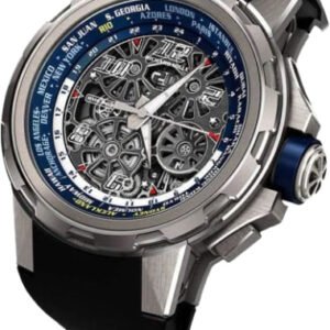 Richard Mille World Timer Automatic 47mm Openworked Dial Factory Sealed | RM63-02