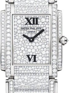 Patek Philippe Ladies Twenty~4 Ladies White Gold Pave Diamond Dial | 4910/52G