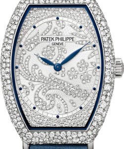 Patek Philippe Gondolo Ladies Guilloched White Gold Diamond Pave | 7099G-001