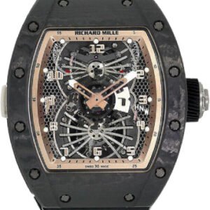 Richard Mille Limited Edition Asia Carbon Dual Time Tourbillon 48mm Openworked Dial | RM22