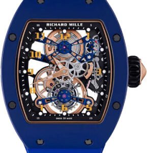 Richard Mille Chronograph Manual Winding Tourbillon TZP Ceramic Blue 48mm Openworked Dial | RM17-02 (1)