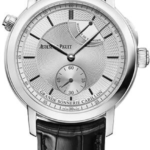 Audemars Piguet Jules Audemars Grande Sonnerie Carillon 39mm Rhodium Guilloche Index Platinum Leather | 26344PT.OO.D002CR.01