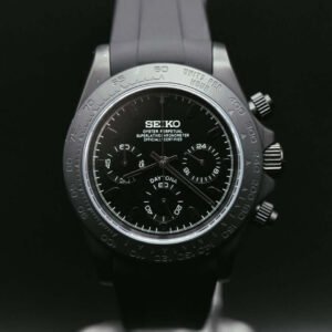 SeikoMod Matte Black Ceramic Chronograph