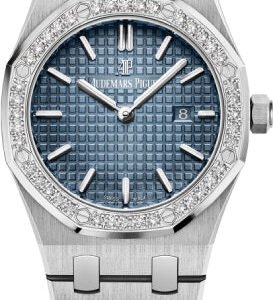 Audemars Piguet Royal Oak Quartz 33mm Titanium Diamond Blue Dial | 67651IP.ZZ.1261IP.01