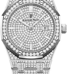 Audemars Piguet Royal Oak Quartz White Gold 33mm Diamond Pave | 67652BC.ZZ.1265BC.01