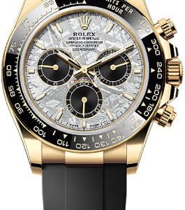Rolex Cosmograph Daytona 40mm Yellow Gold Meteorite Black Dial Cerachrom Bezel Oysterflex Bracelet - 126518LN - 2025