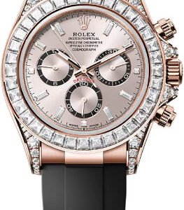 Rolex Cosmograph Daytona 40mm Everose Gold Diamond-Set Dial Oysterflex Bracelet Diamond-Set Bezel and Diamond-Set Lugs - 126535TBR | 2024 Model