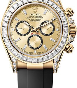 Rolex Cosmograph Daytona 40mm Yellow Gold Diamond-Set Dial Oysterflex Bracelet Diamond-Set Bezel and Diamond-Set Lugs - 126539TBR | 2024 Model