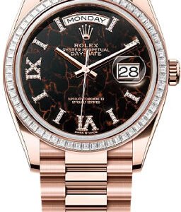 Rolex Day-Date 36 36mm Eisenkiesel Diamond-Set Dial Diamond-Set Bezel President Bracelet - 128395TBR | 2024 Model