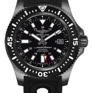 Breitling Superocean 44 Special Watch - Black Steel Case -  Dial - Black Ocean Racer II Strap - M1739313/BE92/227S/M20SS.1