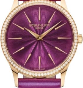 Patek Philippe Calatrava Ladies Joaillerie Rose Gold Purple Dial | 4997/200R-001