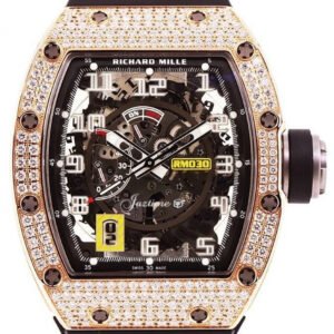 Richard Mille Automatic Winding with Declutchable Rotor Rose Gold Diamond Bezel RM 030 - BRAND NEW