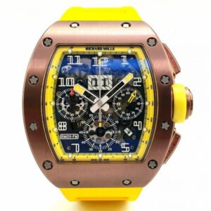 Richard Mille Flyback Chronograph "Felipe Massa" Bronzo Skeleton Dial Yellow Accents RM 011